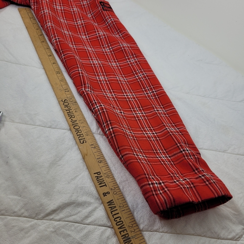 Bonfire Red Plaid Women's Zipper front jacket funnel collar hood gorpcore ski SP - Picture 7 of 13